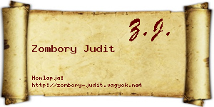 Zombory Judit névjegykártya